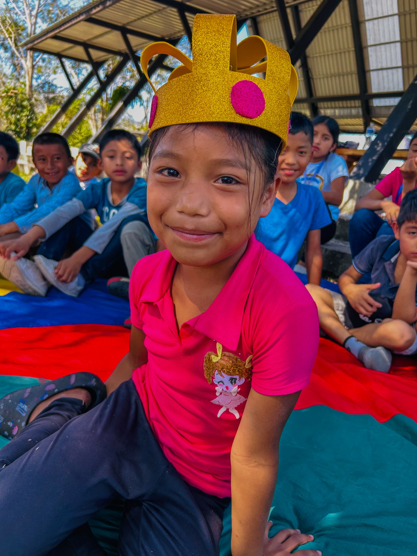 Girl wearing a crown