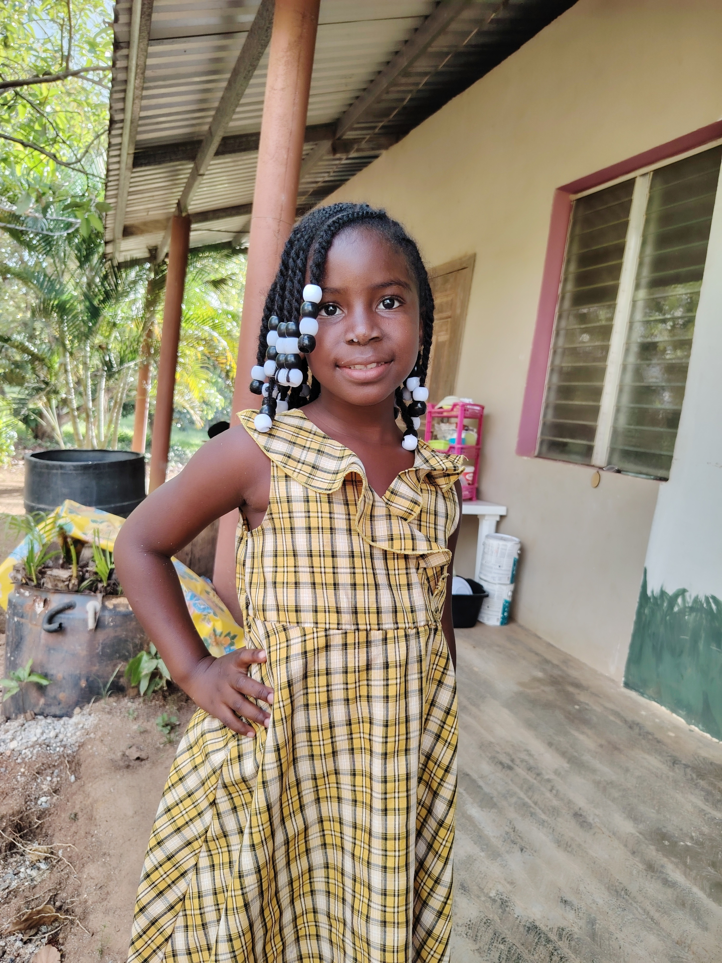 Girl standing outside